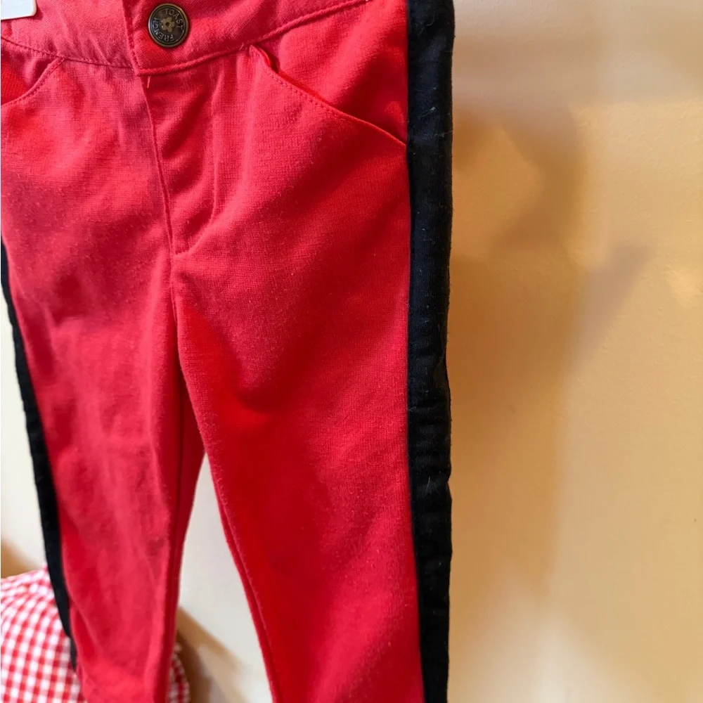 French Toast Toddler Girls Red and Black Pants Size 2T